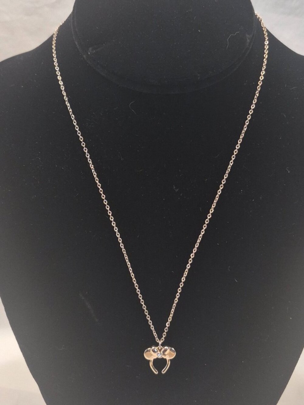 Disney Parks Rose Gold Minnie Mouse Headband Necklace